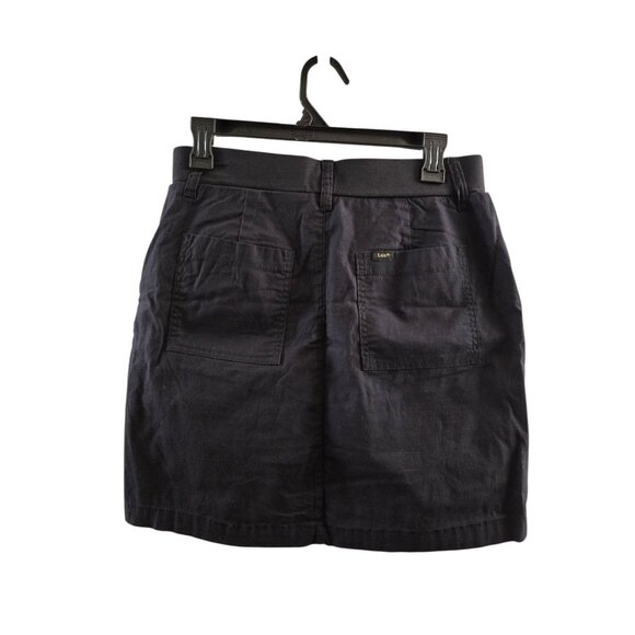 NWT Lee Women's Mid Rise Skort, Size 6 - Comfort Waistband  - Black - Waist 28" - Picture 3 of 7